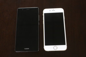 huawei p9 iphone6 size comparison side by side