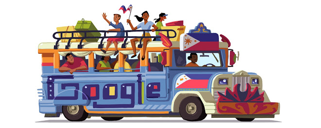 The 2016 Independence Day Google Doodle. Image: Google