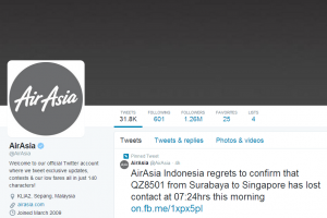 AirAsia has replaced its signature red logo to gray on its social media accounts. Screengrab from AirAsia's Twitter page