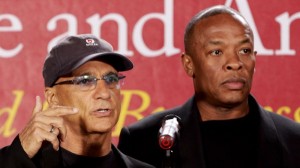 Jimmy Iovine (left) and Dr. Dre. AP file photo
