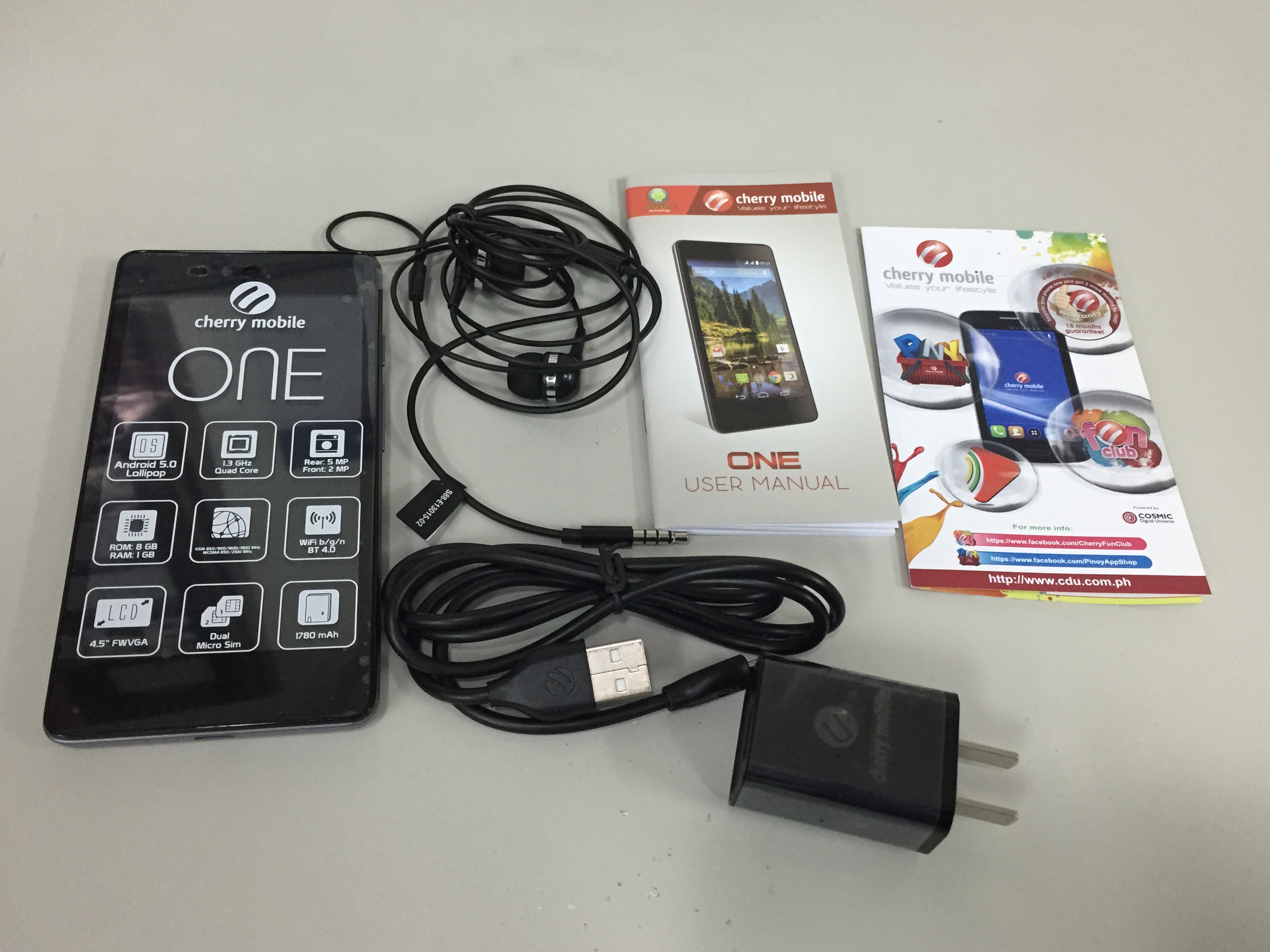 Unboxing the Cherry Mobile One Android smartphone running on 5.0 Lollipop