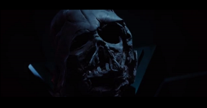 The destroyed mask of original villain Darth Vader. Screengrab from YouTube
