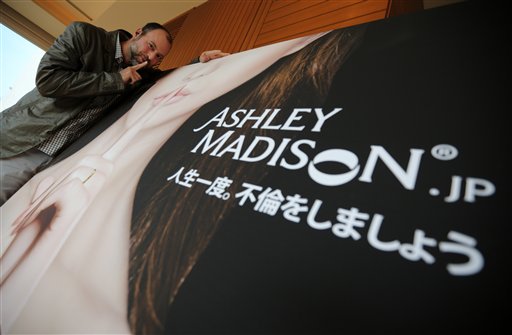 FILE - A Tuesday, April 1, 2014 file photo of Noel Biderman, chief executive of Avid Life Media Inc., which operates AshleyMadison.com., posing during a photo session in Tokyo. Hackers claim to have leaked a massive database of users from Ashley Madison, a matchmaking website for cheating spouses. In a statement released Tuesday, Aug. 18, 2015, a group calling itself Impact Team said the site's owners had not bowed to their demands. "Now everyone gets to see their data," the statement said. (AP Photo/Eugene Hoshiko, File)