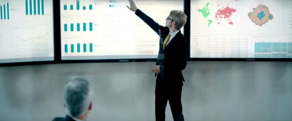 SAP Digital Boardroom looks like this. No need for Powerpoint, pen and white boards. 