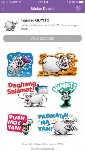 CARABAOQUIPS A sampling of the Guyito stickers on Viber