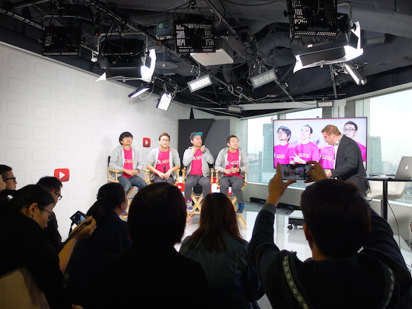 The performance stage is also used for interviews