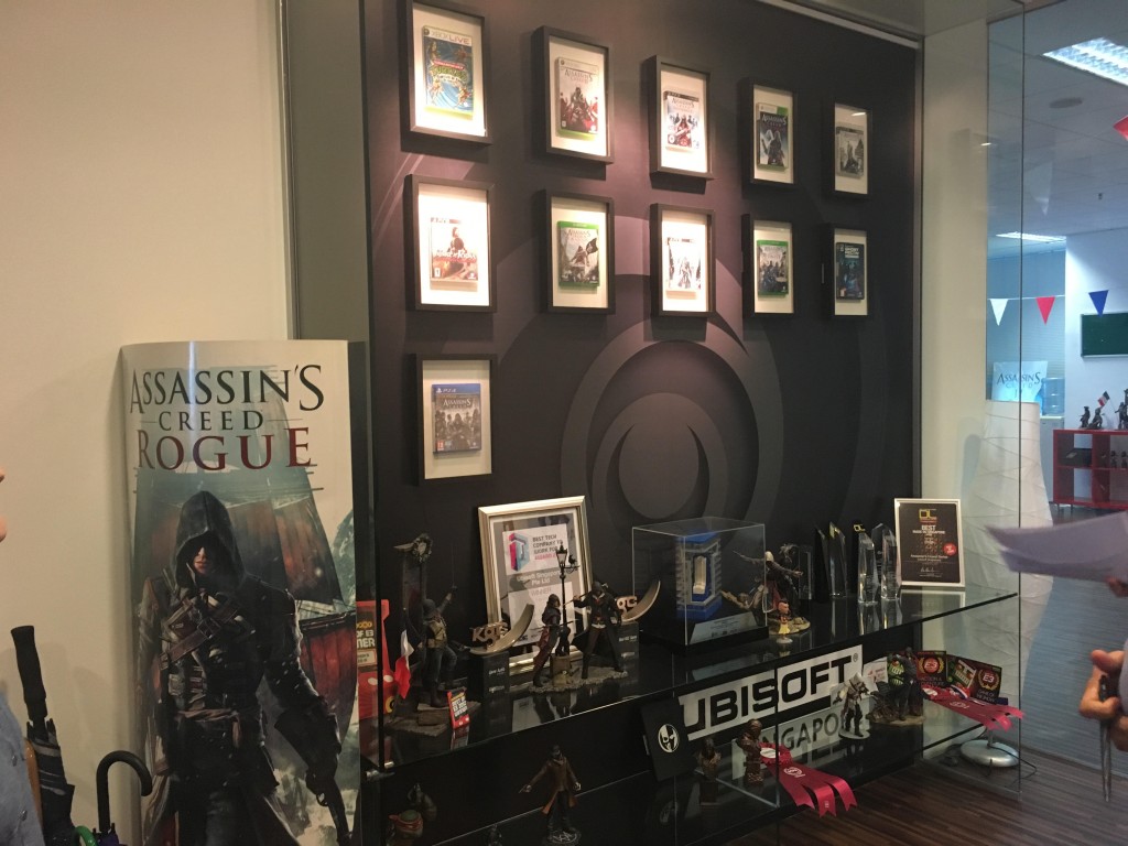 Entrance to the Ubisoft Singapore studio where its awards, including Best Tech Company to Work For in 2015, are on display. YUJI GONZALES/INQUIRER.net
