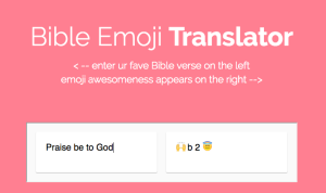 SCREENGRAB from Bible Emoji website