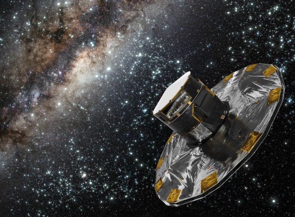 The image from the mission poster from the European Space Agency (ESA) shows the Gaia space explorer. EUROPEAN SPACE AGENCY PHOTO