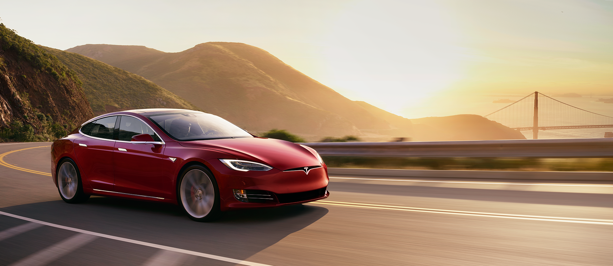 Tesla Model S Sunset