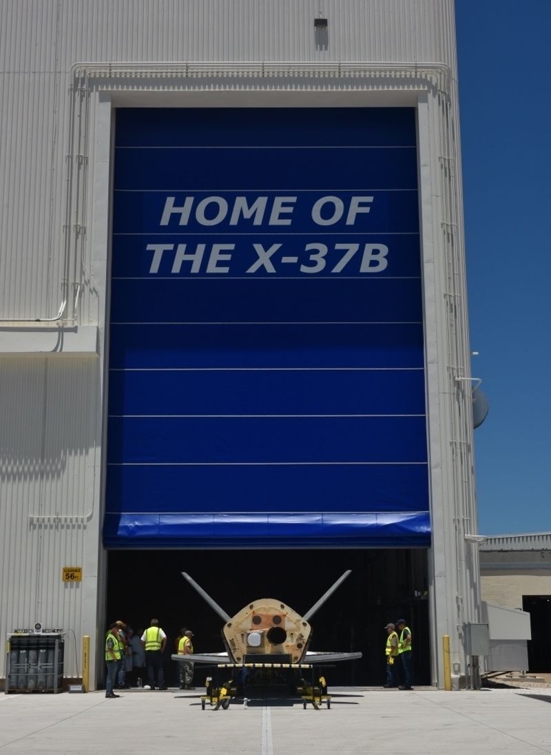 This last photo makes you wonder if they're done classifying the X-37B as a "top secret" project. Image: U.S. Air Force