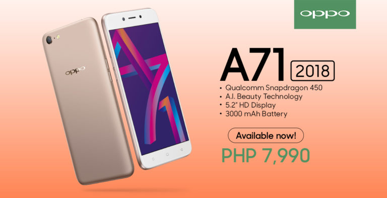 specs of oppo a71