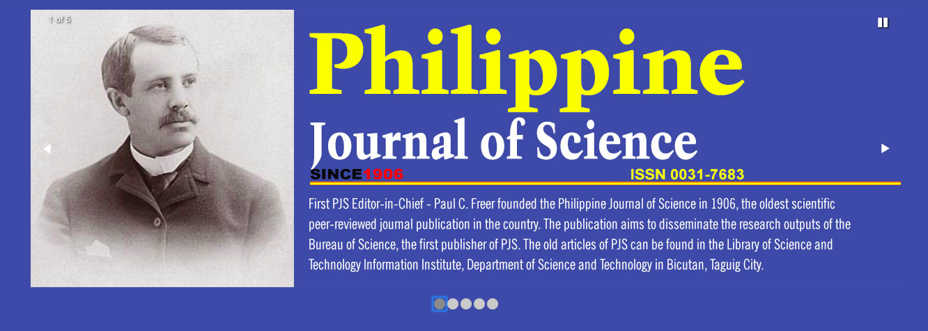 Free articles available for download on Philippine science journal site