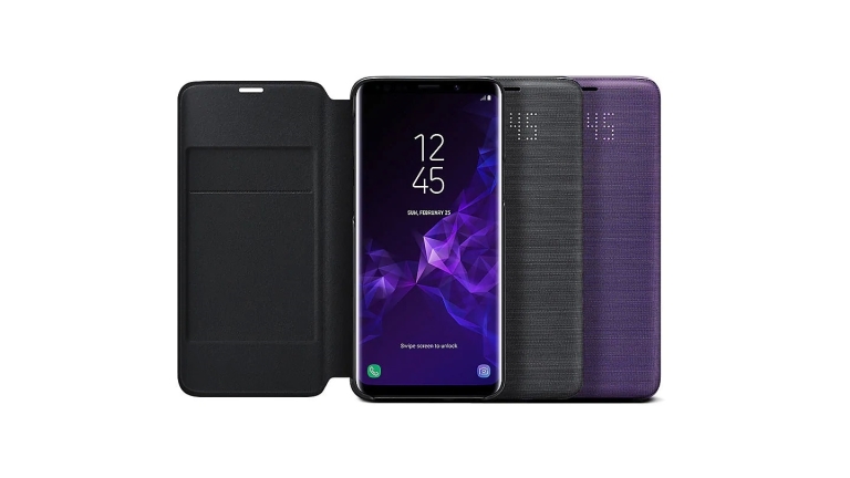 Samsung, whose Galaxy S9 LED cover is shown here, is expected to switch up the LED case for the Galaxy S10 lineup. © Samsung