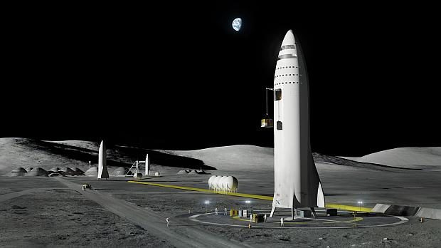 SpaceX megarocket illustration