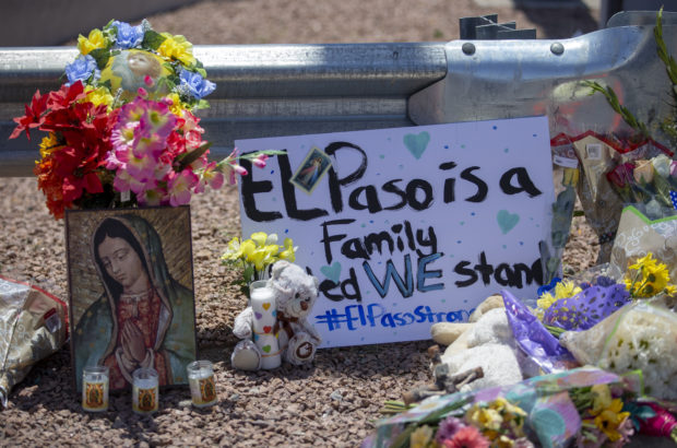 Memorial to El Paso shooting victims