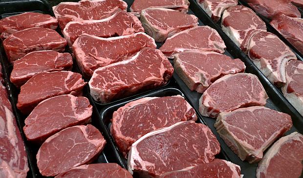 Steaks and other beef products