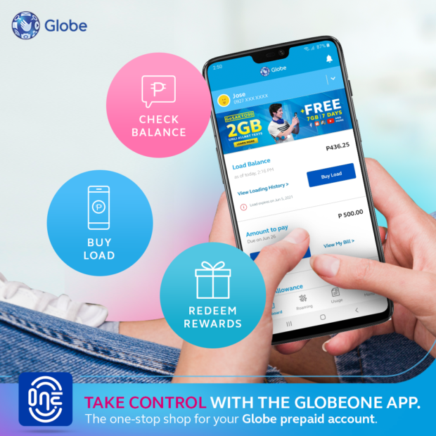 globe rewards check balance