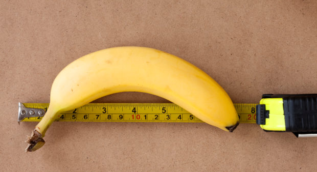 banana with tape measure