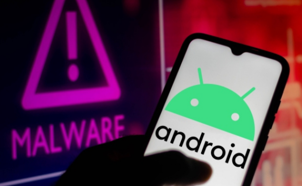 Android logo with a shield and a crossed-out virus symbol