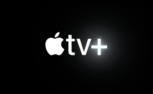 Apple TV logo against a background of a television screen.