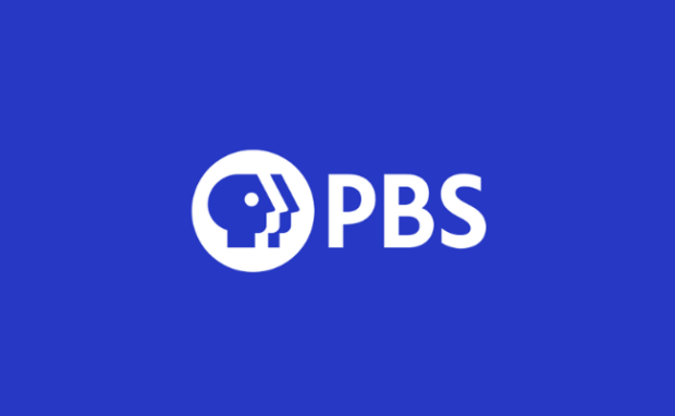 PBS logo against a background of a television screen.