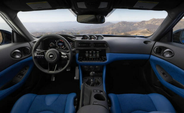 This is the inside of the Nissan Z.