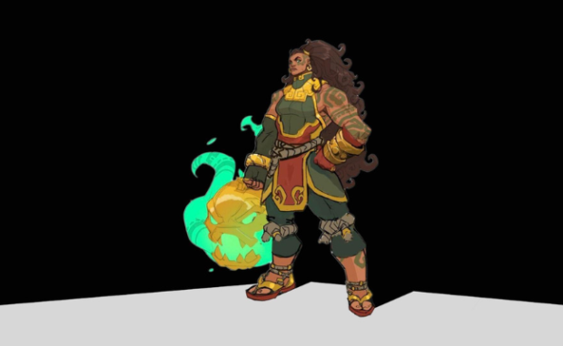 This is the League of Legends champion Illaoi.