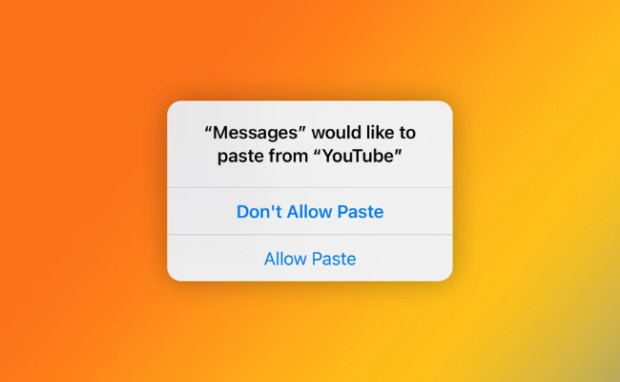 This is a permission dialog box from an iPhone.
