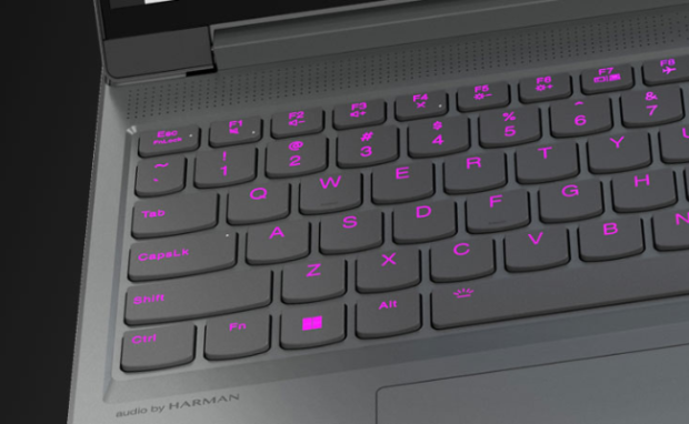 This is a laptop with the keyboard for gamers.