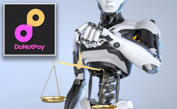 This represents the DoNotPay AI legal assistant.