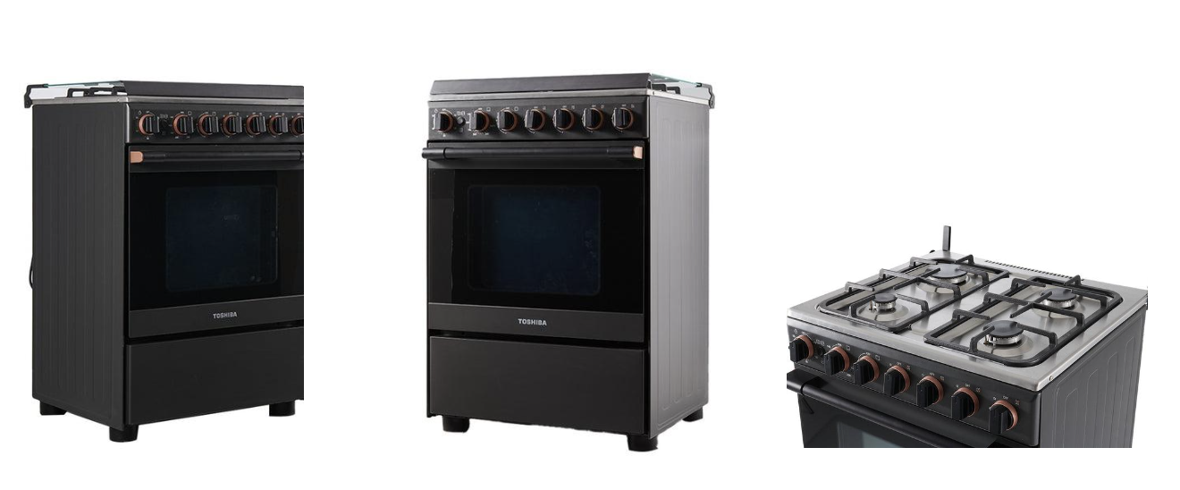 Make that gas range a Toshiba—the safe, innovative gas range for the