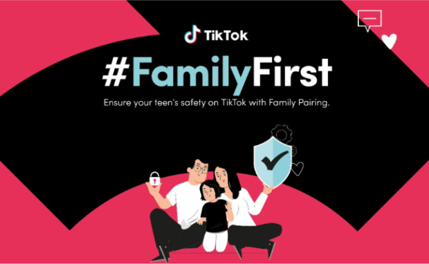 This promotes TikTok Family Pairing.