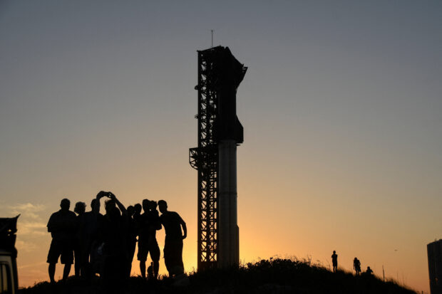 SpaceX Starship is seen on its launchpad in Boca Chica