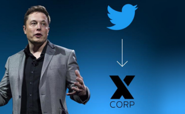 This represents Twitter changing into X Corp.