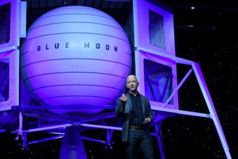 team led by Jeff Bezos' Blue Origin wins a coveted $3.4 billion NASA contract to build a spacecraft to fly astronauts to and from the moon's surface