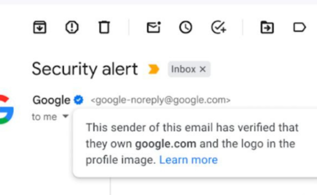 This shows the Gmail check icon.