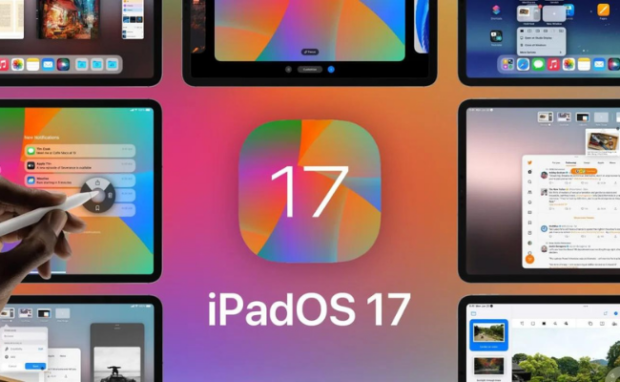 iPadOS 17 logo with iPad.