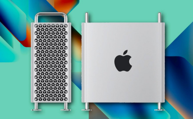 MacPro with Apple logo.