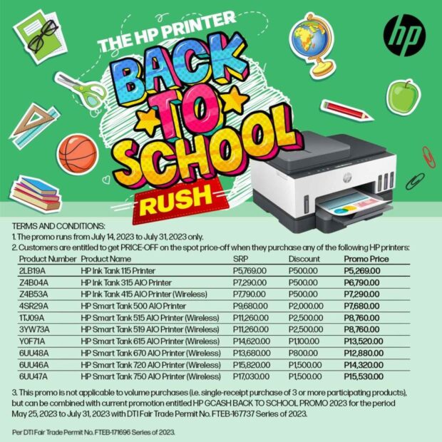 HP Back to School Rush 