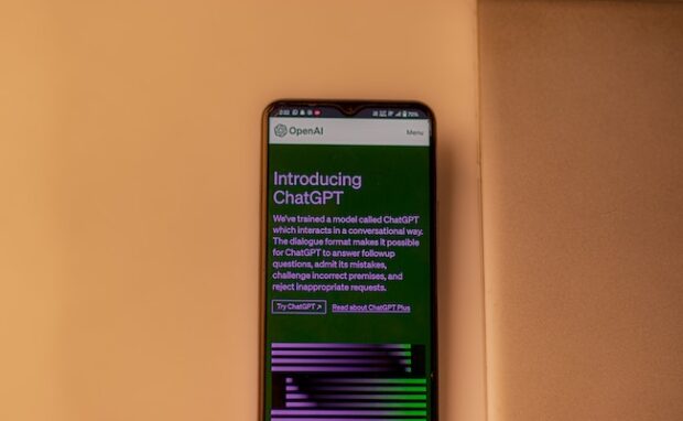 This is the ChatGPT website on a phone.