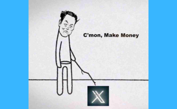 This represents Elon Musk trying to make money with X.