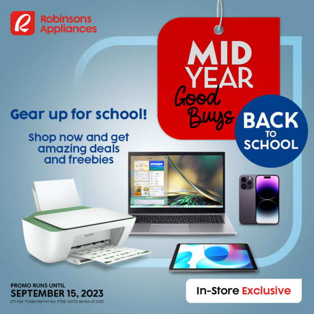 Robinsons Appliances back to school