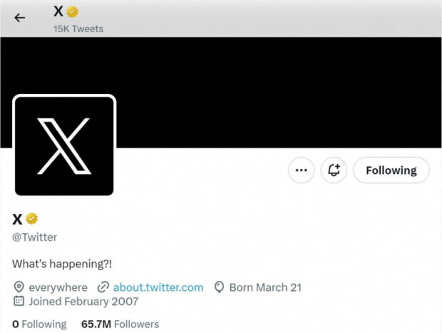 FILE PHOTO: Logo of X, formerly known as Twitter