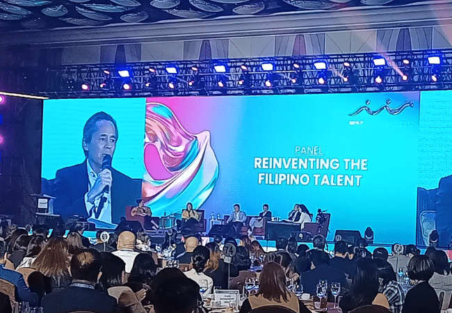 This is iPeople president Fred Ayala sharing his thoughts on PH education at the 16th International IT-BPM Summit.