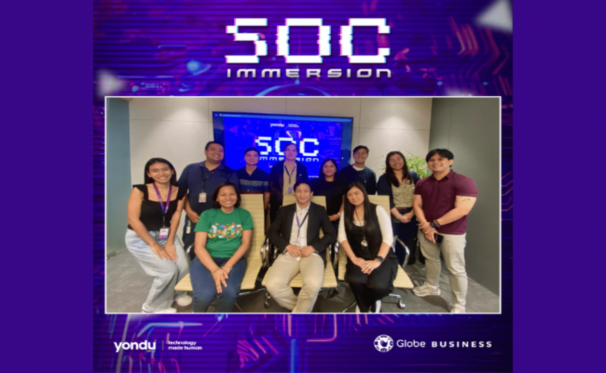 Yondu Chief Information Security Officer Dennis Sanchez led a Security Operations Center (SOC) immersion with Globe Business, where industry partners gained an in-depth understanding of SOC processes and deliverables to strengthen cybersecurity measures across Philippine organizations.