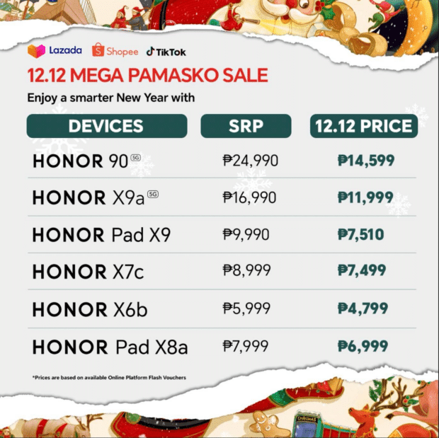 HONOR Mega Pamasko Sale