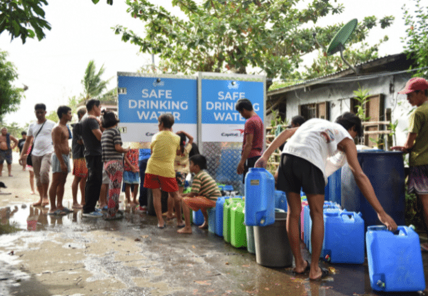 This is a photo from Capital One Philippines' disaster relief efforts.