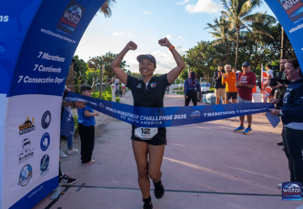 This is Mench Dizon, the first Filipina to win the World Marathon Challenge and the World Marathon Majors.