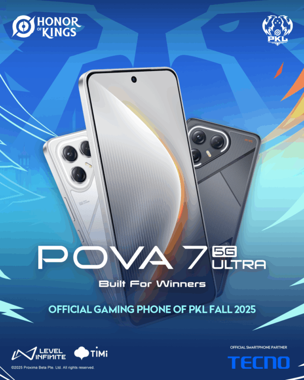 TECNO's POVA 7 Ultra 5G flexes its dominance in local esports as official gaming phone at HOK PKL 2025